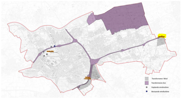Kaart uit visie met Heesch West als gebied waar zonne - en windenergie gerealiseerd kan worden. Kaart uit visie met Heesch West als gebied waar zonne - en windenergie gerealiseerd kan worden.
